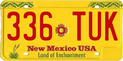 NM license plate 336TUK