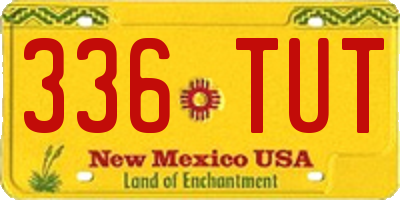 NM license plate 336TUT
