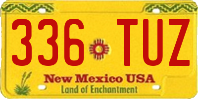 NM license plate 336TUZ
