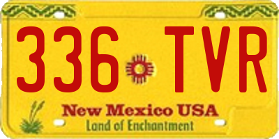 NM license plate 336TVR