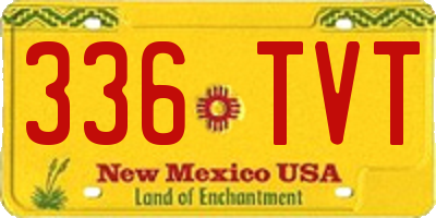 NM license plate 336TVT