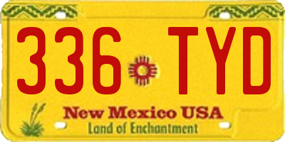 NM license plate 336TYD