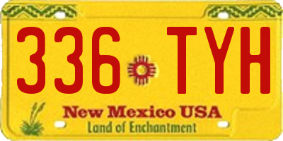 NM license plate 336TYH