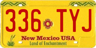 NM license plate 336TYJ