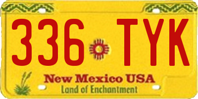 NM license plate 336TYK