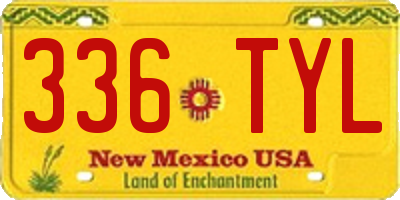 NM license plate 336TYL