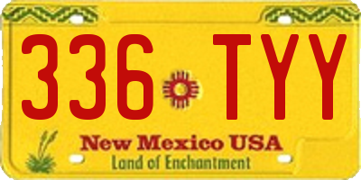 NM license plate 336TYY
