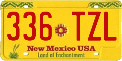 NM license plate 336TZL