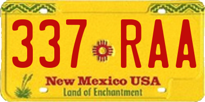 NM license plate 337RAA