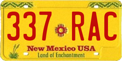 NM license plate 337RAC