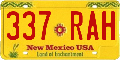 NM license plate 337RAH