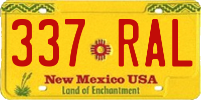 NM license plate 337RAL