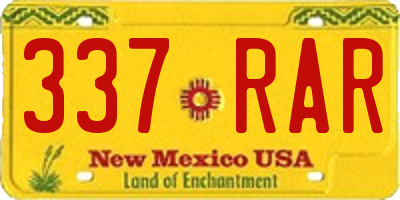 NM license plate 337RAR