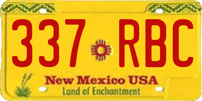 NM license plate 337RBC