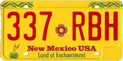 NM license plate 337RBH