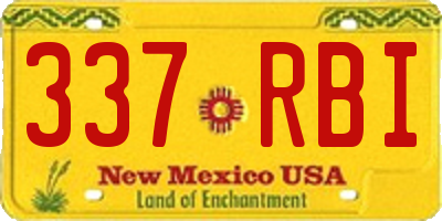 NM license plate 337RBI