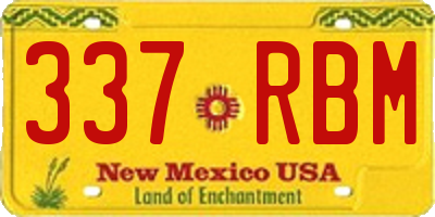 NM license plate 337RBM