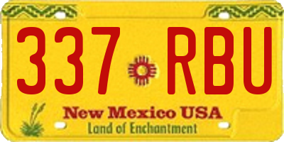 NM license plate 337RBU
