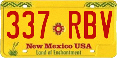 NM license plate 337RBV