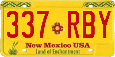 NM license plate 337RBY