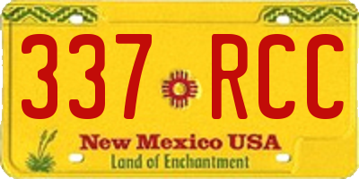 NM license plate 337RCC
