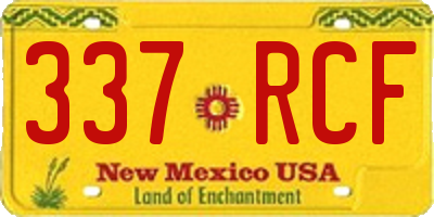 NM license plate 337RCF