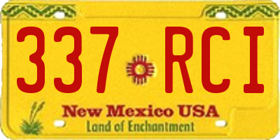 NM license plate 337RCI