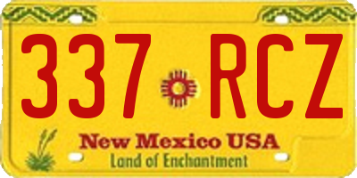 NM license plate 337RCZ