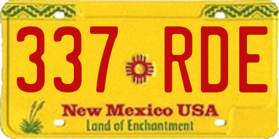 NM license plate 337RDE