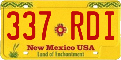 NM license plate 337RDI