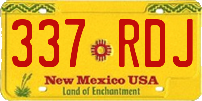 NM license plate 337RDJ