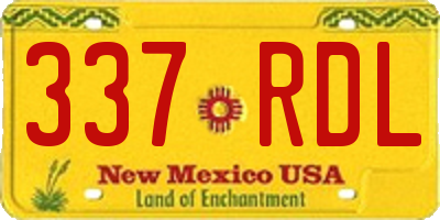 NM license plate 337RDL