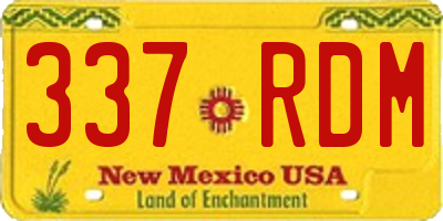 NM license plate 337RDM