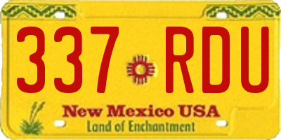 NM license plate 337RDU