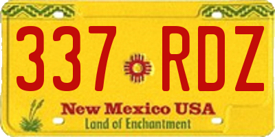 NM license plate 337RDZ