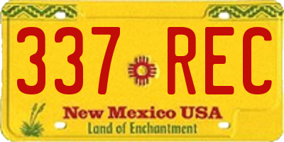 NM license plate 337REC