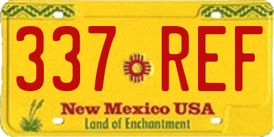 NM license plate 337REF