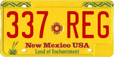 NM license plate 337REG