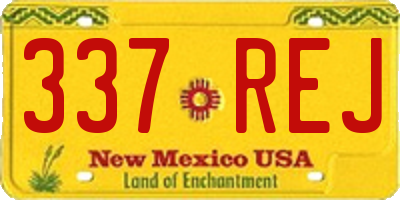 NM license plate 337REJ