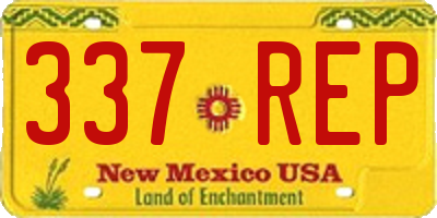NM license plate 337REP