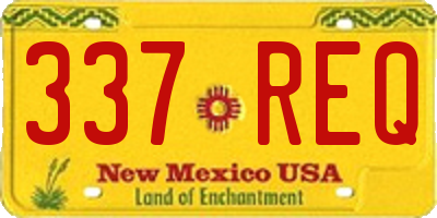 NM license plate 337REQ