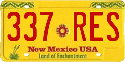 NM license plate 337RES