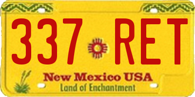 NM license plate 337RET