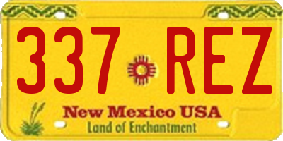 NM license plate 337REZ