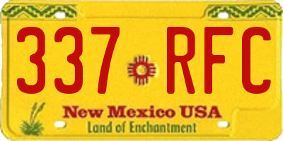 NM license plate 337RFC