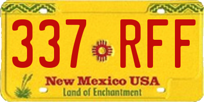 NM license plate 337RFF