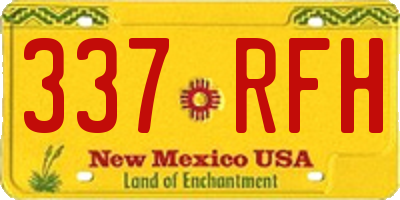 NM license plate 337RFH