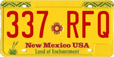 NM license plate 337RFQ