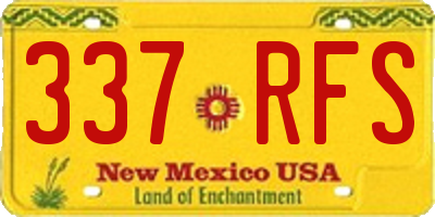 NM license plate 337RFS