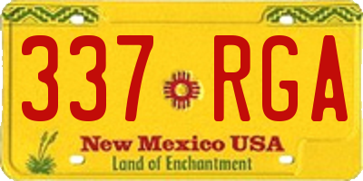 NM license plate 337RGA